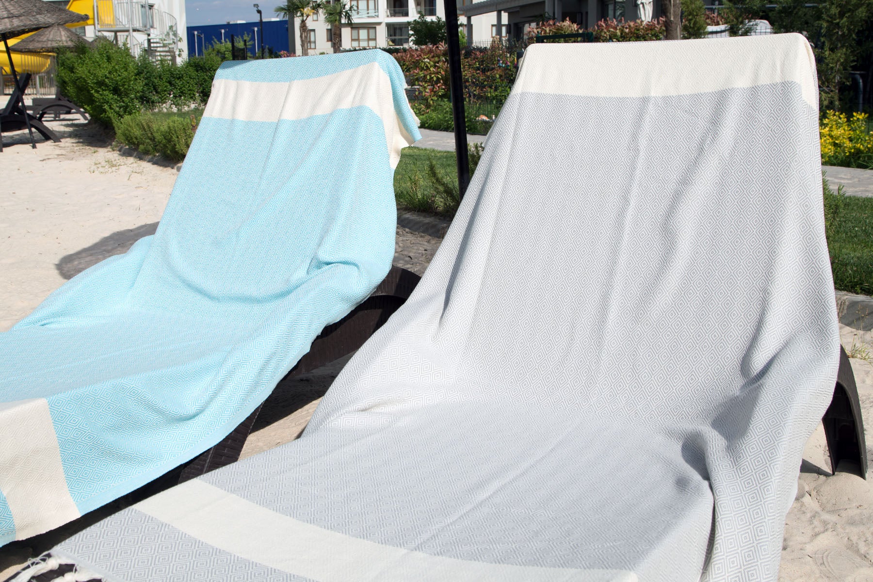 Turkish Beach Towel XL, Oversized Muslin 100% Cotton 100x200cm, Stripe